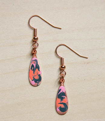 DIY Marbled Earrings by Make & Fable