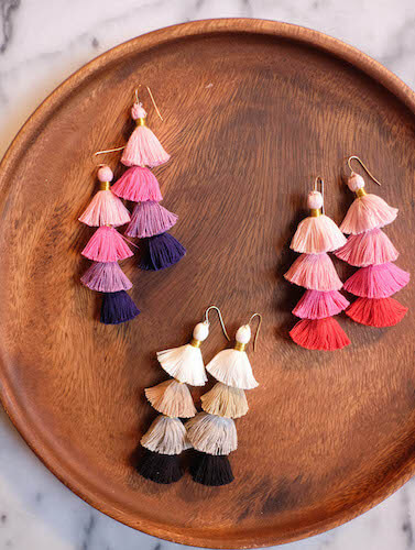 DIY Tassel Earrings by The Stripe