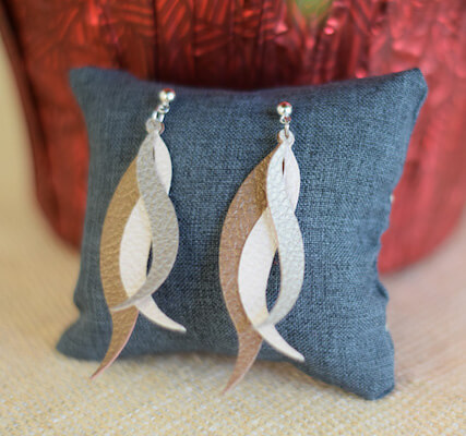 DIY Three Layer Faux Leather Earrings by It Happens In A Blink