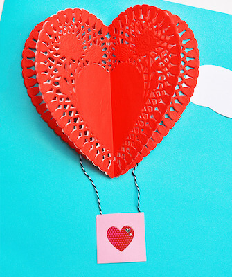 Doily Hot Air Balloon Craft by I Heart Arts N Crafts