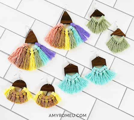 Easy DIY Macrame Earrings by Amy Romeu