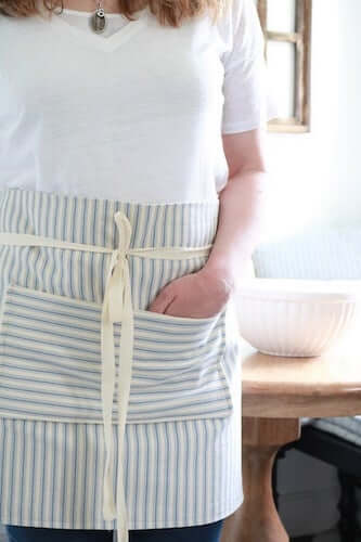 Farmhouse Style Pocket Apron Sewing Pattern by A Box Of Twine