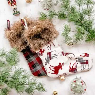 Faux Fur Cuff Christmas Stocking Pattern by Coral And Co