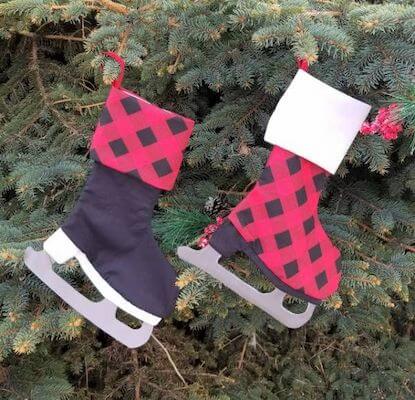 Free Ice Skate Christmas Stocking Pattern by Sew Simple Home