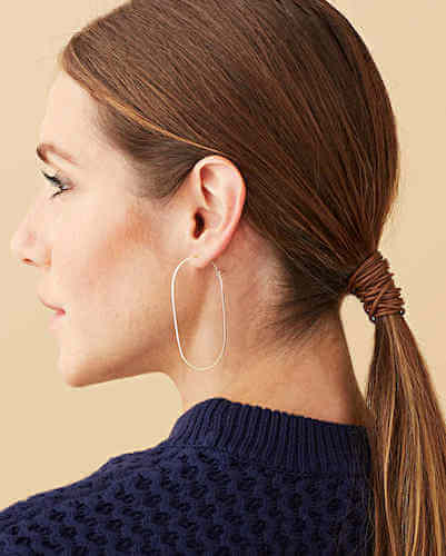 Gold Wire Hoop Earrings by Martha Stewart