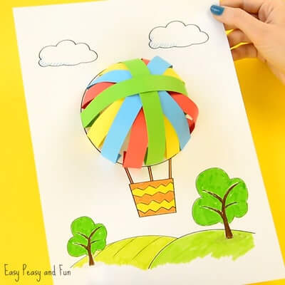 Hot Air Balloon Paper Craft by Easy Peasy And Fun