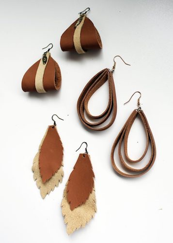 How To Make Leather Earrings by Creative Fashion Blog