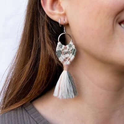 Macrame Fringe Earrings by Knot Calm