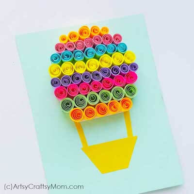 Paper Quilled Hot Air Balloon Craft by Artsy Craftsy Mom