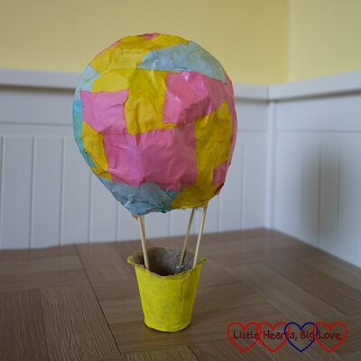 Papier Mache Hot Air Balloon by Little Hearts, Big Love