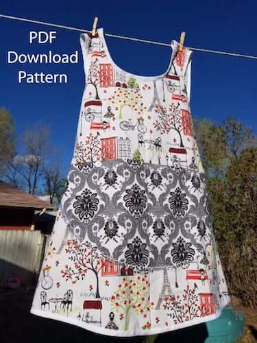 Plus Size Cross Back Apron Sewing Pattern by Van Zandt Studios