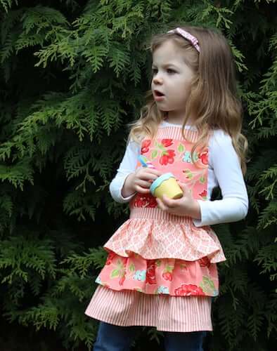 Ruffle Apron Sewing Pattern by The Freckled Pear