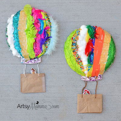 Textured Hot Air Balloon Sensory Craft by Artsy Momma