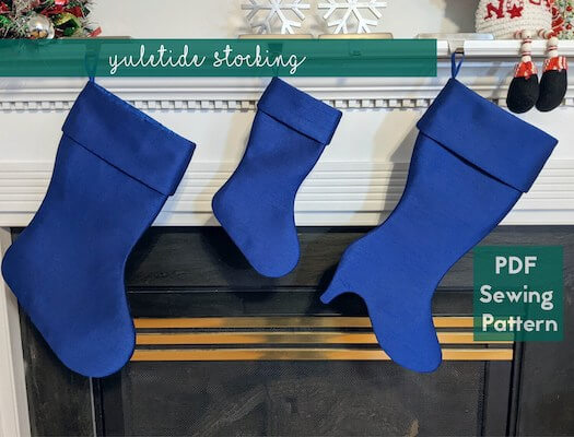 Yuletide Christmas Stocking Sewing Pattern by Toriska PDF