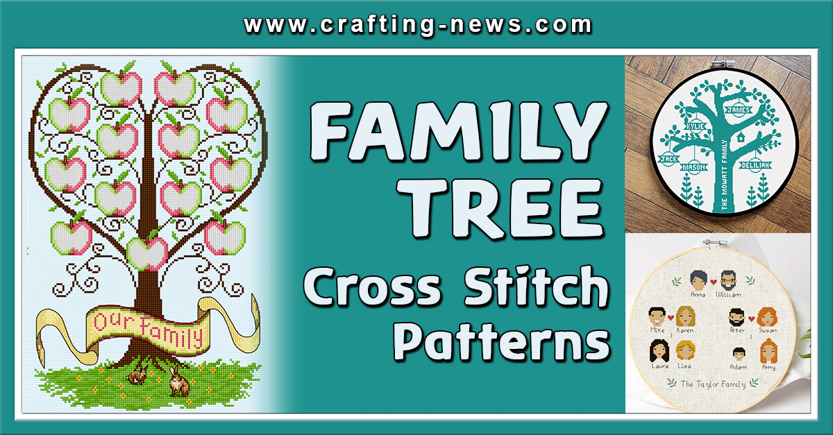 20 Family Tree Cross Stitch Patterns