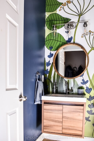 DIY Botanical Mural by Jessica Welling Interiors