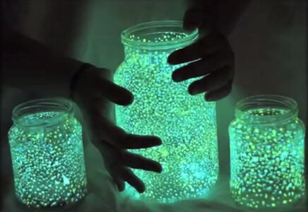  10. DIY Mason Jar Fairy Lights by DIY Joy