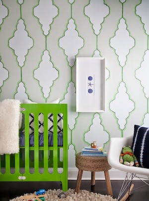 DIY Stenciled Wall by The Makerista