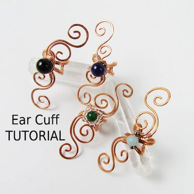Swirly DIY Wire Ear Cuff by Wire Jewelry Tutorials