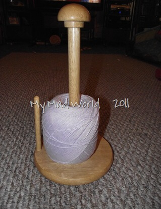 Paper Towel Holder and yarn
