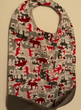 SEW an Adult or Child bib with optional crumb catcher pocket by DiNanny