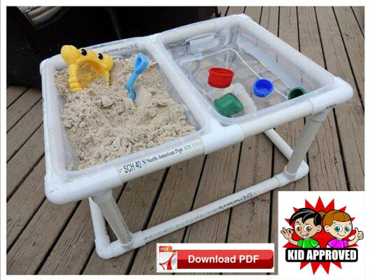 Sand Table and water table plan by HorizonDesignStudios