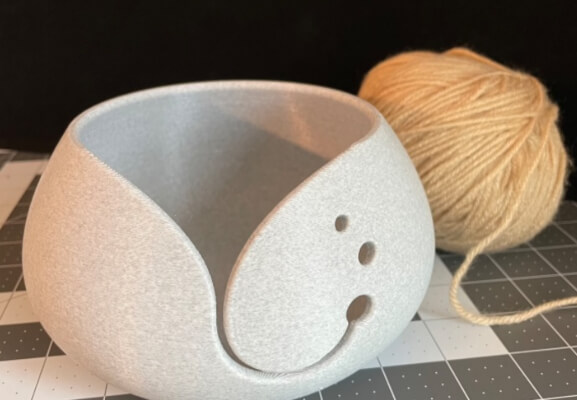 Yarn Bowl 3D Printed from Fabberforge