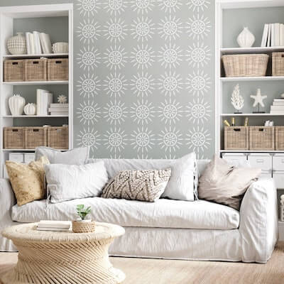 Loose Weave Wall Stencil