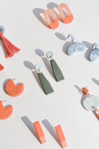 DIY Clay Earrings by Paper & Stitch