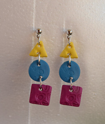 Shape Drop DIY Clay Earrings by It Happens In A Blink