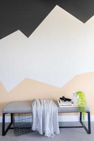 DIY Color Block Painted Accent Wall by Neatly Living