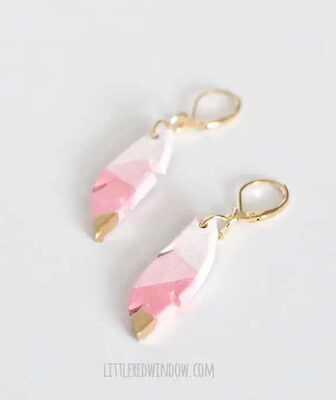 Easy Air Dry Clay Earrings by Little Red Window