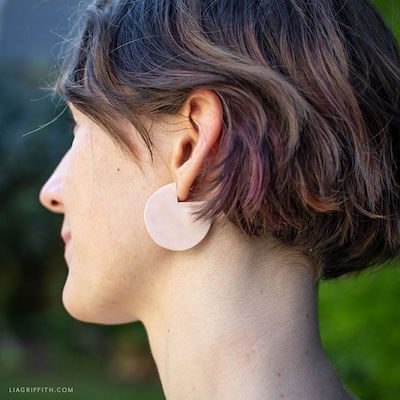 Geometric Clay Earrings by Lia Griffith