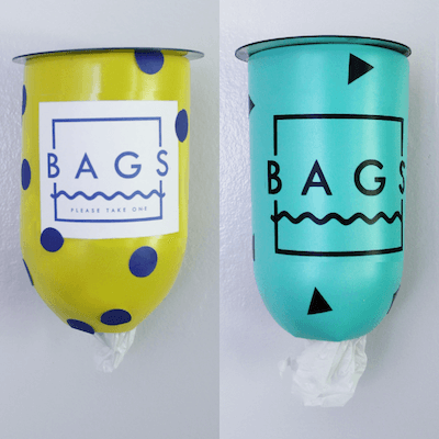 Geometric Plastic Bag Dispenser by Craft Your Happiness