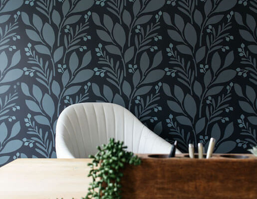 Home Office Accent Wall by Bloom In The Black