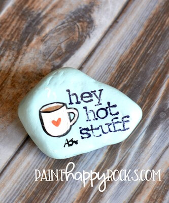 Hot Coffee Easy Rock Painting Ideas by Paint Happy Rocks
