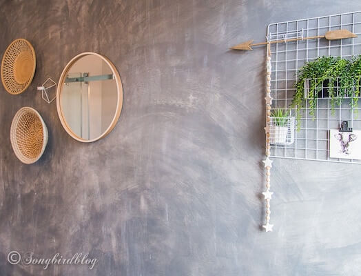 Painted Faux Concrete Wall by Songbird