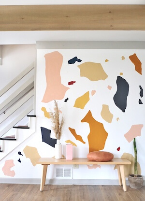 Painted Terrazzo Accent Wall by House On A Sugar Hill