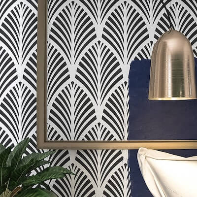 Palm Leaf Wall Stencil by Stencil Labs NY