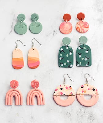 Polymer Clay Earrings DIY by Sarah Maker