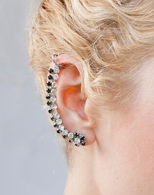  Manchette d'oreille en Strass par Expression Transitoire