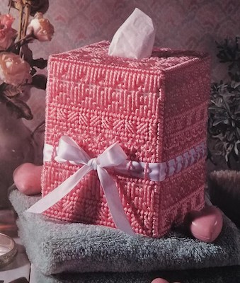 Sweetheart Boutique Tissue Box Plastic Canvas Pattern by Raindrops And Memories