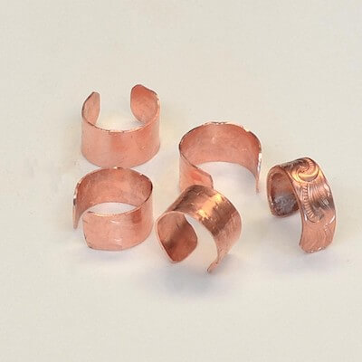 Textured Copper Ear Cuff Tutorial by Rings & Things