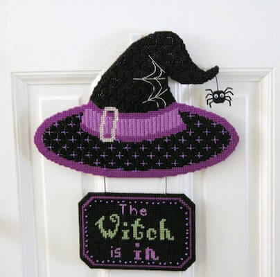 Witch Halloween Plastic Canvas Pattern by Little Sapphire