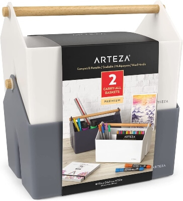 Arteza Plastic Portable Craft Storage Organizer