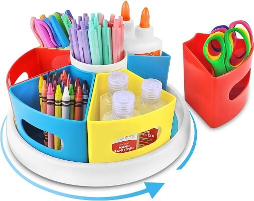 Creative Caddy - Organizador giratorio para manualidades para suministros de arte para niños