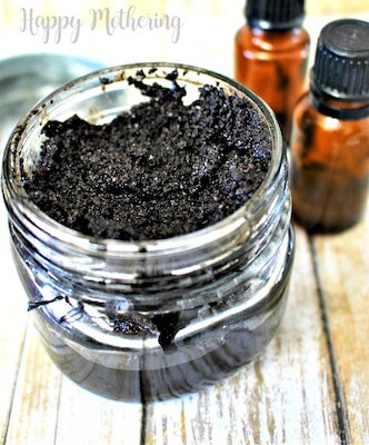 DIY Activated Charcoal Coffee Scrub by Happy Mothering