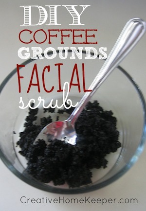 DIY Coffee Ground for Face Scrub by Creative Home Keeper