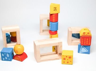 Mirror Wooden Blocks by Adventure In A Box