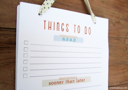 DIY To Do List Notepad by Creme De La Craft